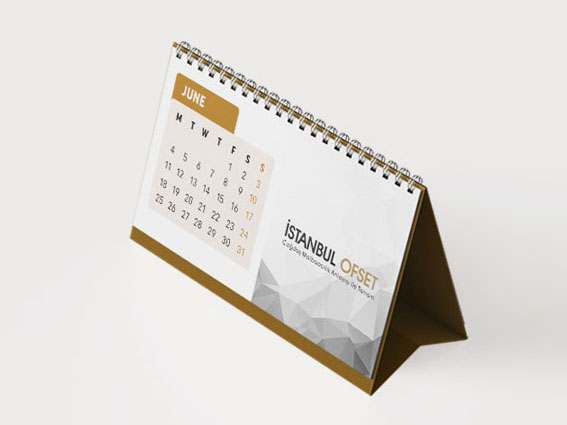 13 x 19 cm Yatay yada dikey Ebat Piramit Üçgen Takvim